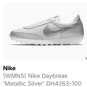 Nike Women's Daybreak Silver Sneakers sz 9.5 glitter